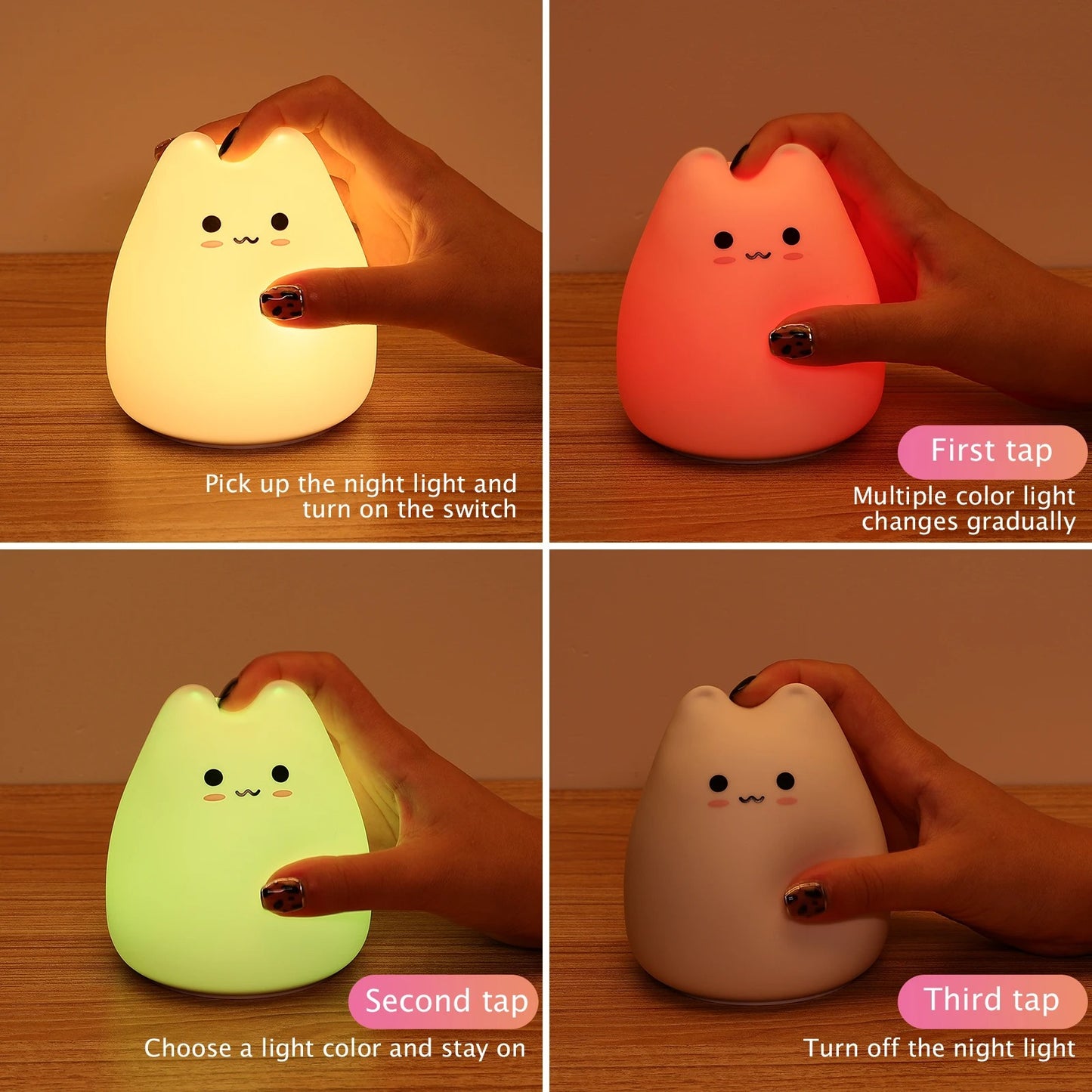 Mini Kawaii Cat Lamp